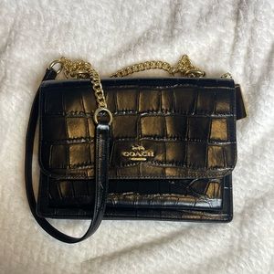 Coach Klare Black Croc